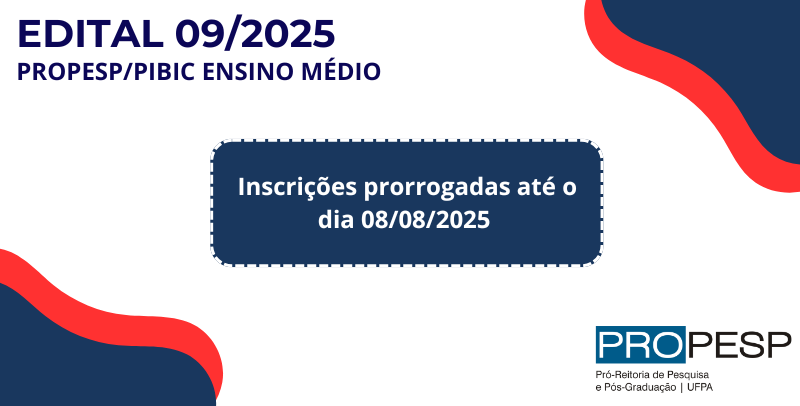 Edital 09/2025 - PIBIC Ensino Médio